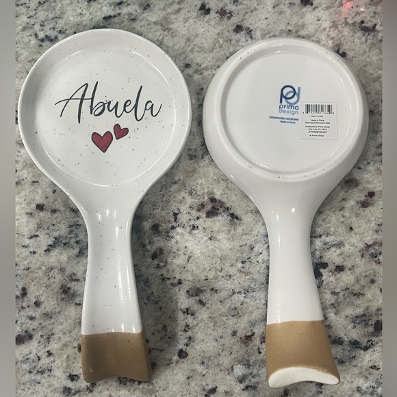 2 Ceramic Abuela Kitchen Cooking Spoons NWT - Picture 1 of 7